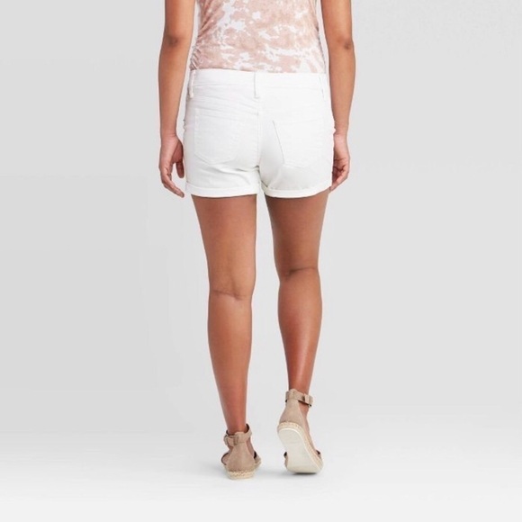 Isabel Maternity by Ingrid & Isabel Side Panel Midi Maternity Jean Shorts Sz 12 - Picture 6 of 12